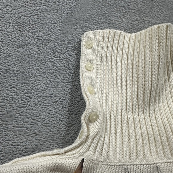 Polo Ralph Lauren Knit Sweater Youth L 12/14 White Pullover Stripe Preppy - Picture 5 of 8